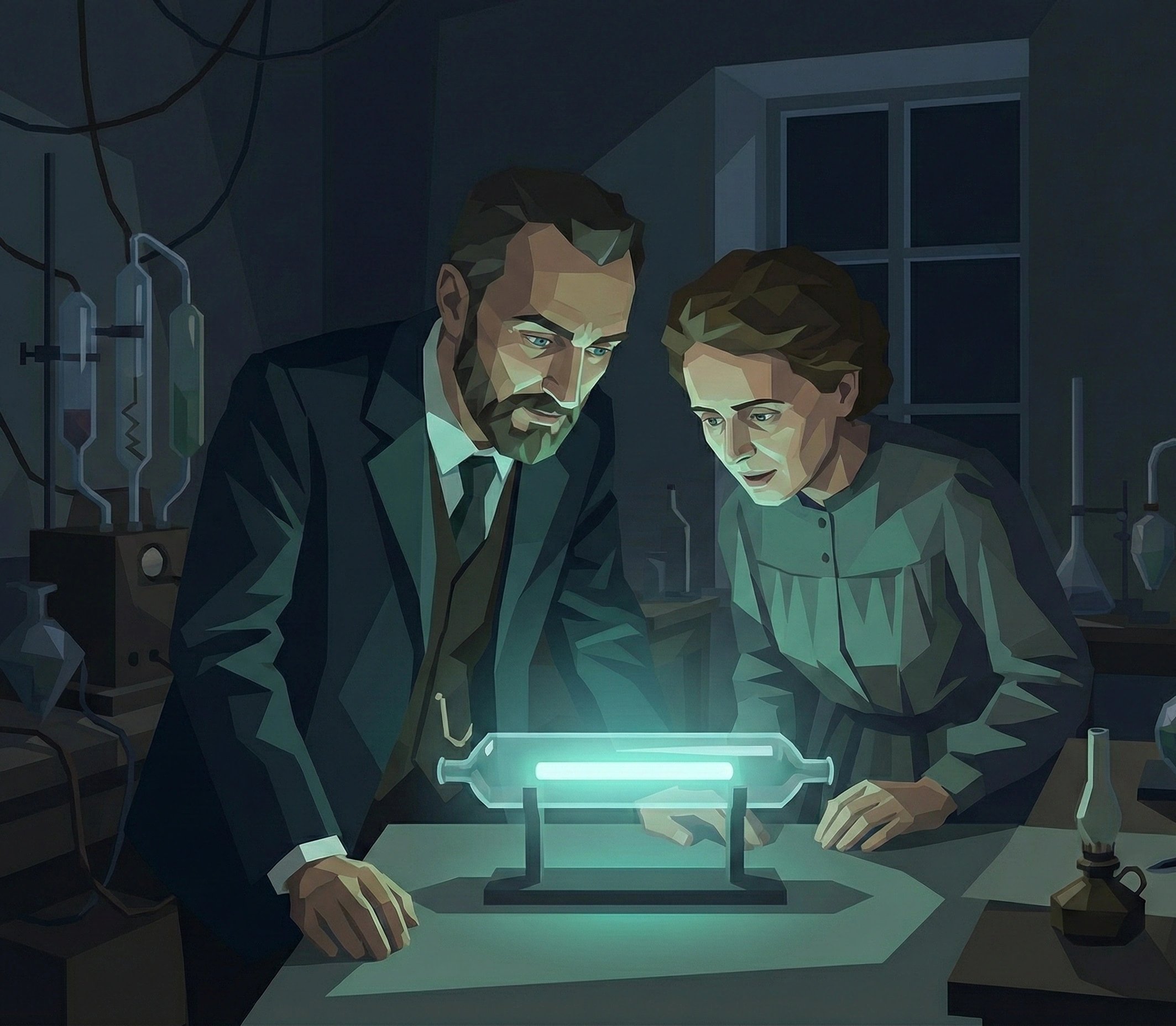 玛丽和皮埃尔被一个实验吸引