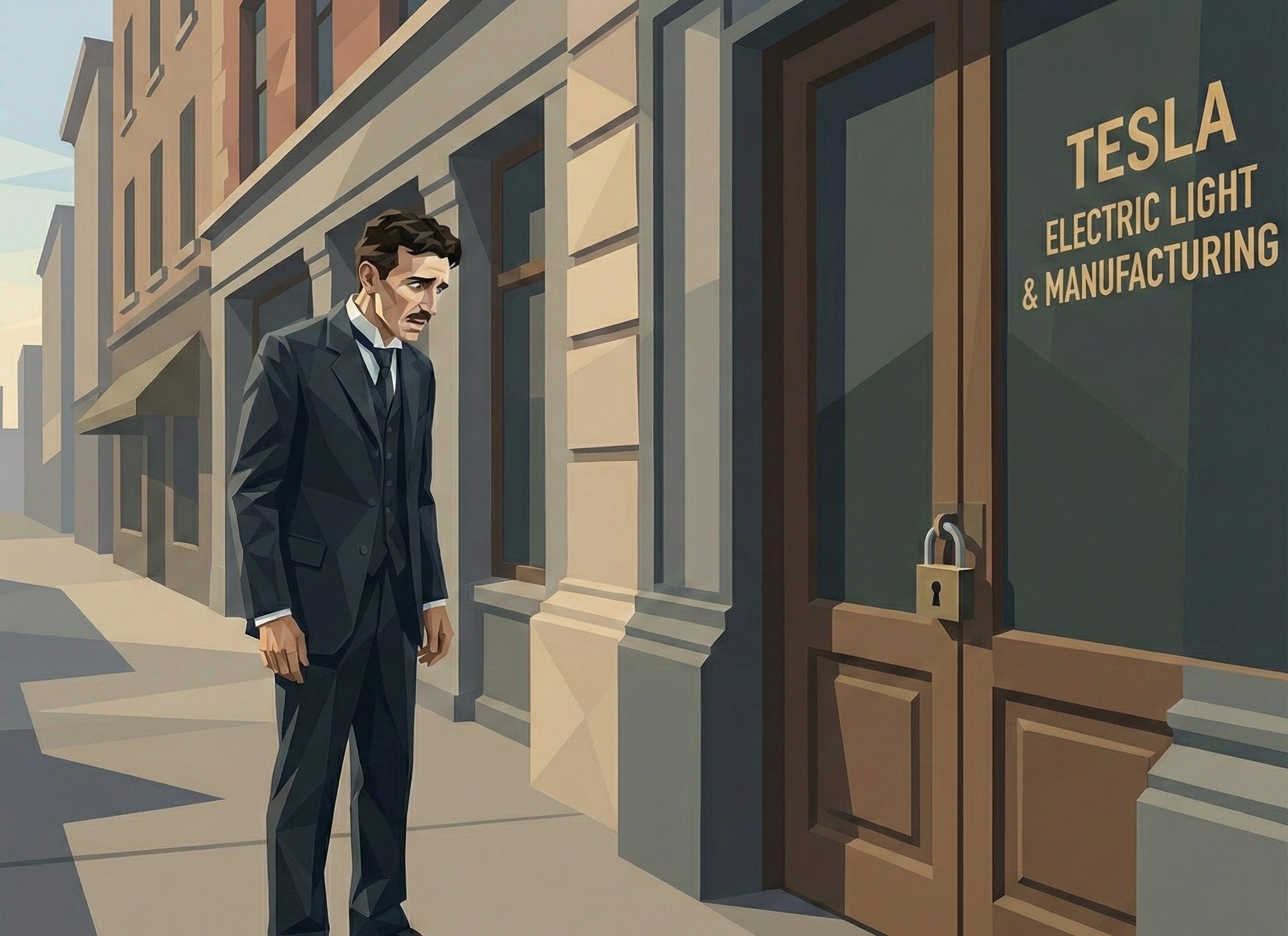 特斯拉站在被夺走的公司外