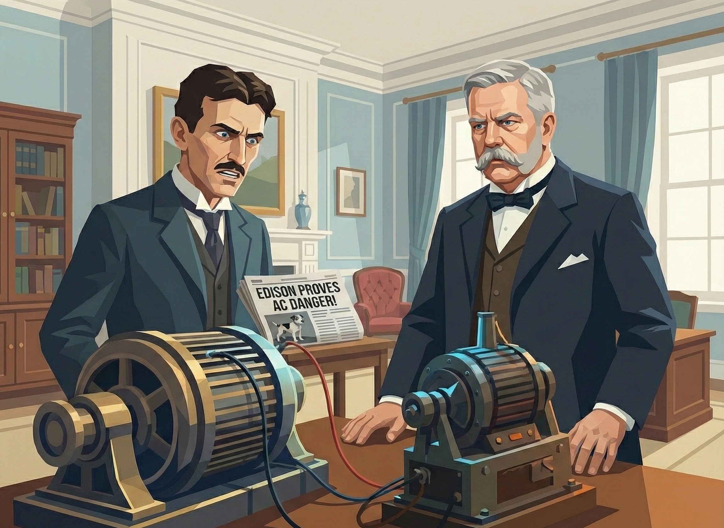 特斯拉与威斯汀豪斯并肩而立